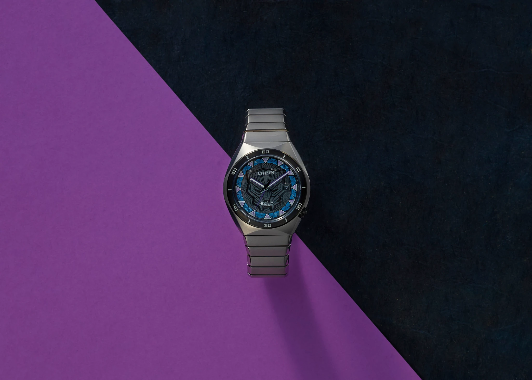 Black Panther Black Dial Super Titanium Bracelet AW1668-50W | CITIZEN